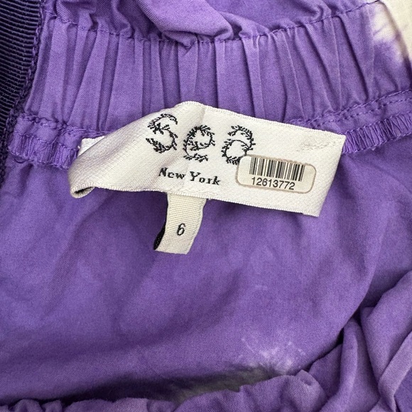 Sea New York Purple and White Long Sleeve Tie Dye Dress - Picture 4 of 4